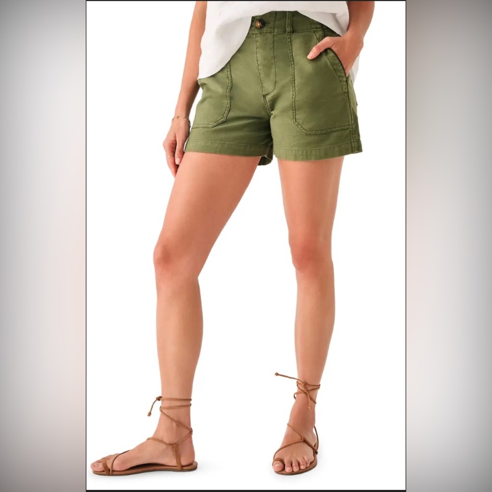 Faherty Green Utility Shorts Sz 32